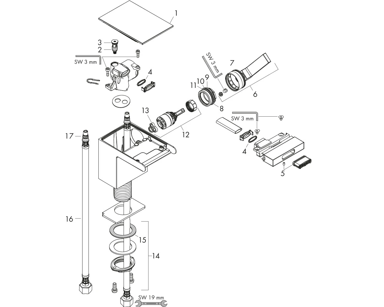 Bidetmischer Axor MyEdition chrom