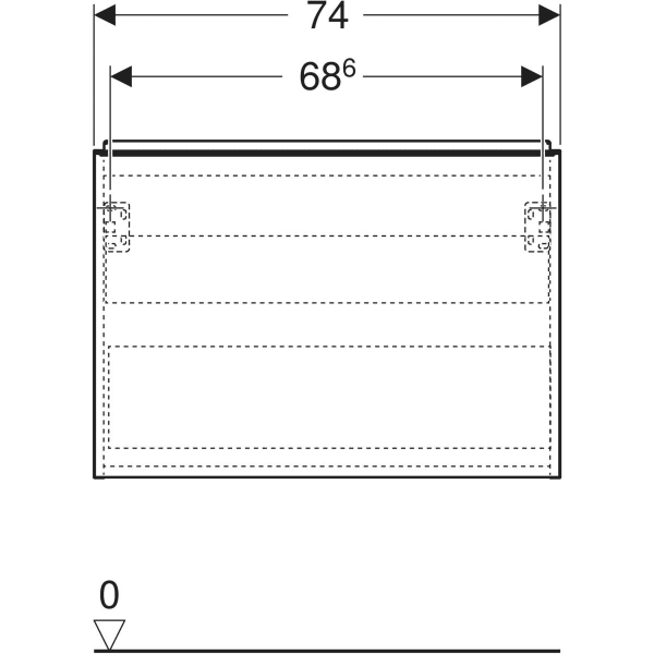 Geberit Acanto Unterschrank für Waschtisch, 75 cm Breite, lava lackiert matt, mit einer Schublade und Innenschublade Geberit Acanto Unterschrank für Waschtisch, 75 cm Breite, lava lackiert matt, mit einer Schublade und Innenschublade
