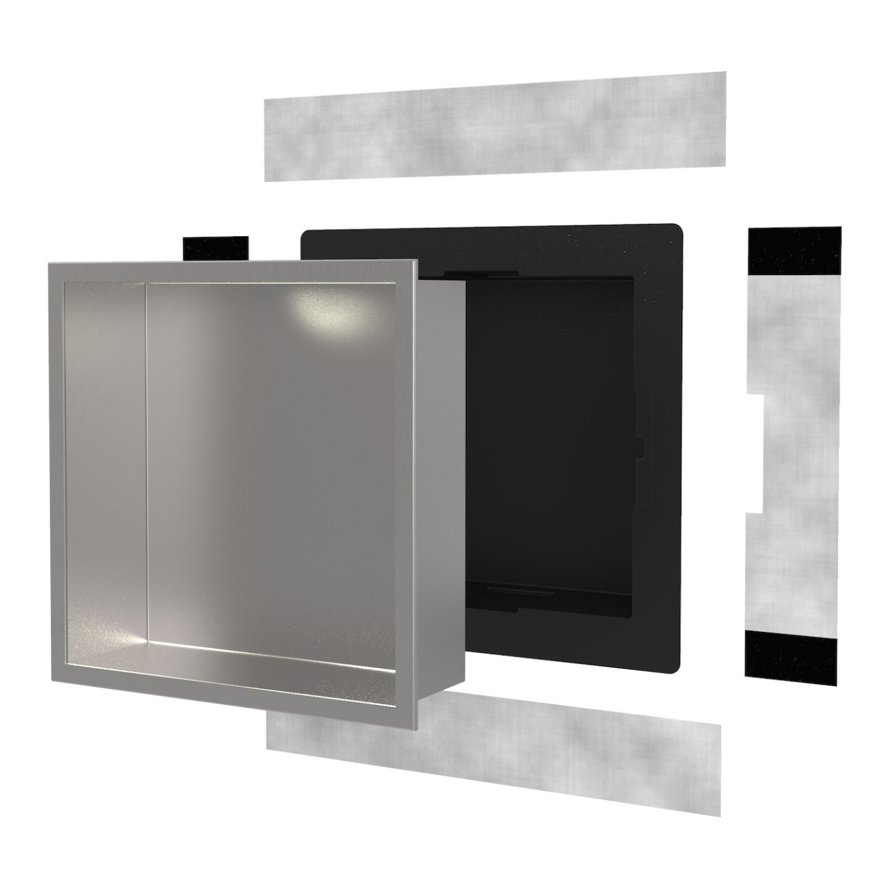 Wandnischenablage mit LED-Beleuchtung „Container Box LED“ 30 × 30 × 10 cm