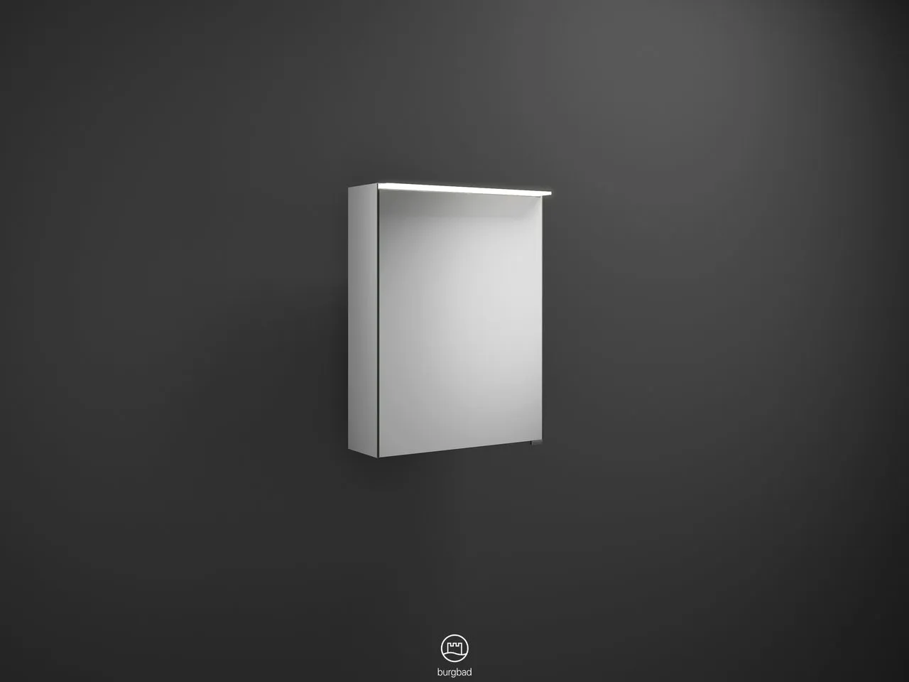 Spiegelschrank Junit von burgbad - beidseitig verspiegelt, LED-Aufsatzleuchte 4200 K, Anthrazitgrau, 670 mm hoch, 506 mm breit, 200 mm tief Spiegelschrank Junit von burgbad - beidseitig verspiegelt, LED-Aufsatzleuchte 4200 K, Anthrazitgrau, 670 mm hoch, 506 mm breit, 200 mm tief