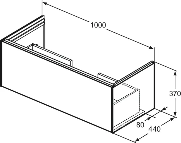 Ideal Standard Waschtischunterschrank „Conca“ 100 × 36,3 × 44 cm Weiß matt lackiert Ideal Standard Waschtischunterschrank „Conca“ 100 × 36,3 × 44 cm Weiß matt lackiert