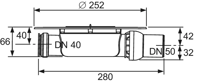 drainpoint S Ablauf DN 50 superflach mit Seal System Universalflansch drainpoint S Ablauf DN 50 superflach mit Seal System Universalflansch