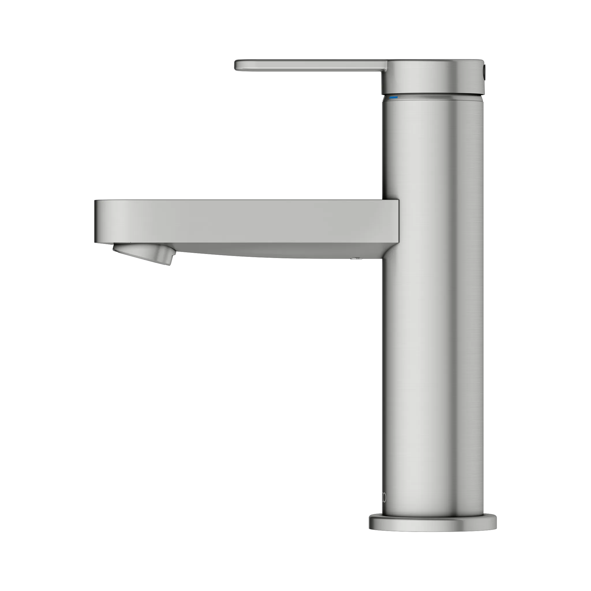 KEUCO IXMO Einhebel-Waschtischmischer 100 IXMO Flat ohne Zugstangen-Ablaufgarnitur IXMO Flat, Rosette rund Edelstahl-finish