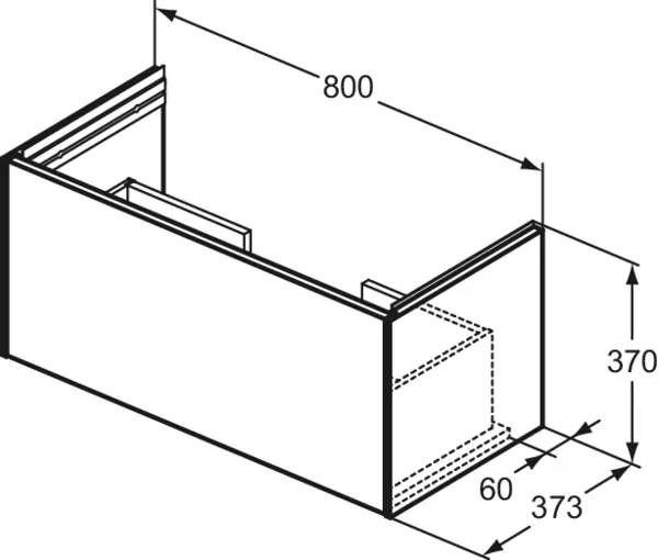 Möbelwaschtischunterschrank Conca 800x375x548mm 1 Auszug Weiß matt Möbelwaschtischunterschrank Conca 800x375x548mm 1 Auszug Weiß matt