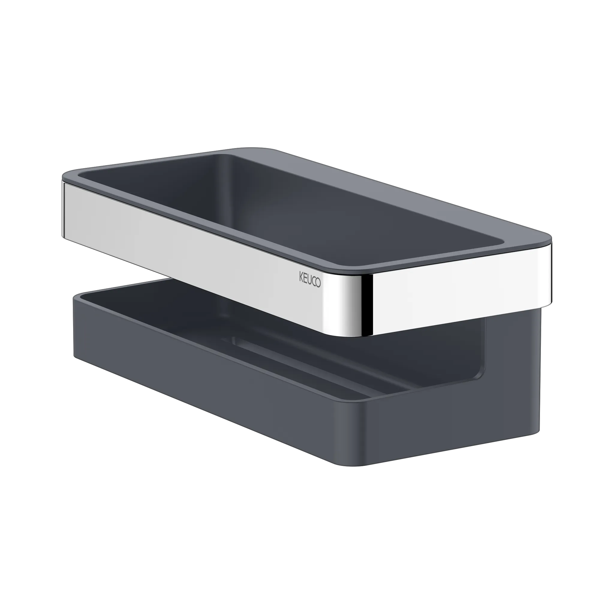 Collection Moll Duschkorb Kunststoff-Einsatz anthrazit verchromt Collection Moll Duschkorb Kunststoff-Einsatz anthrazit verchromt