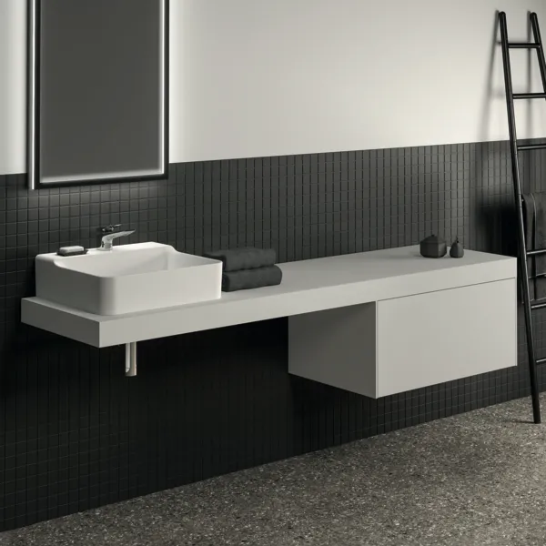 Konsole Conca, 2000x505x80mm, Weiß Konsole Conca, 2000x505x80mm, Weiß