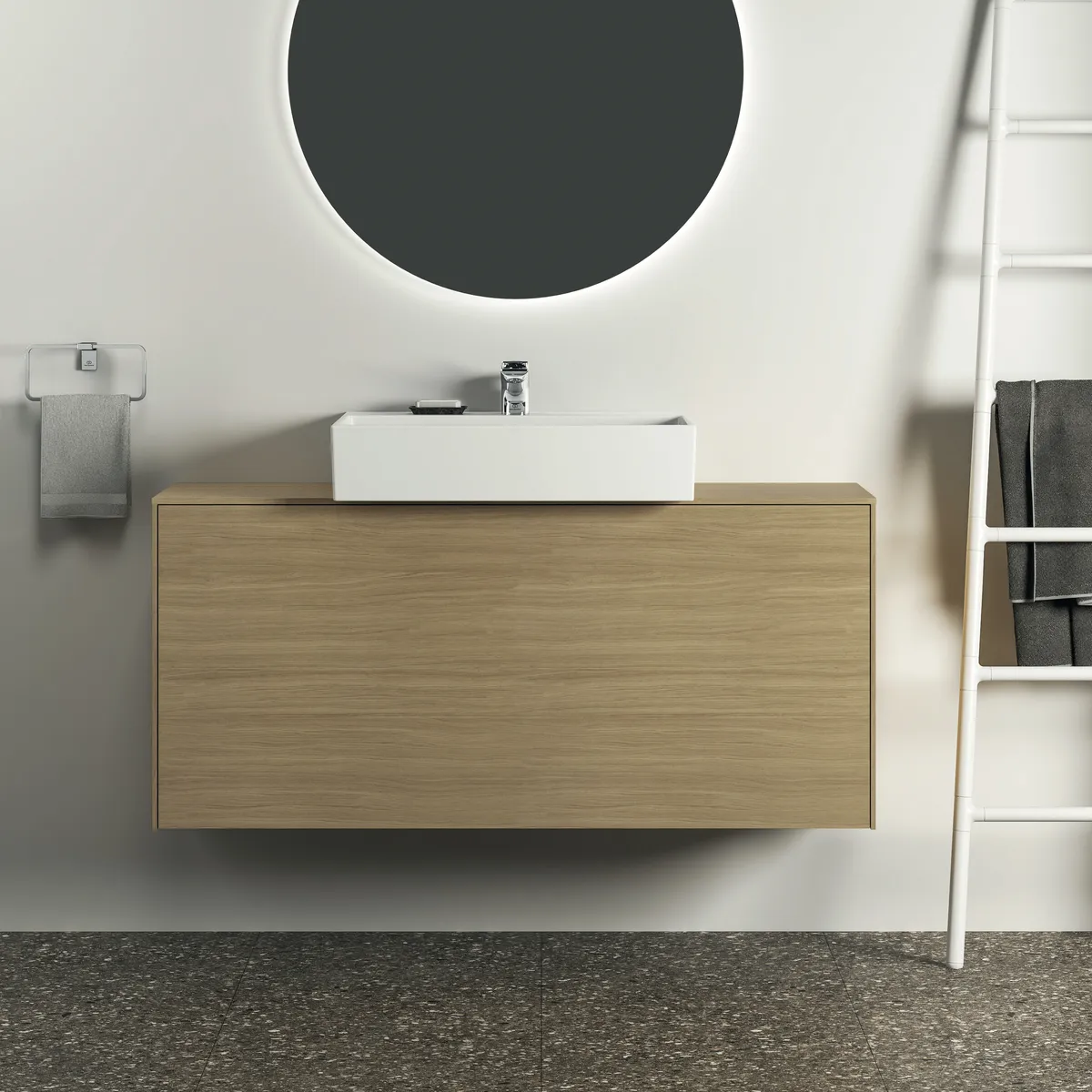 Handtuchring Conca Cube, eckig, Brushed Gold Handtuchring Conca Cube, eckig, Brushed Gold