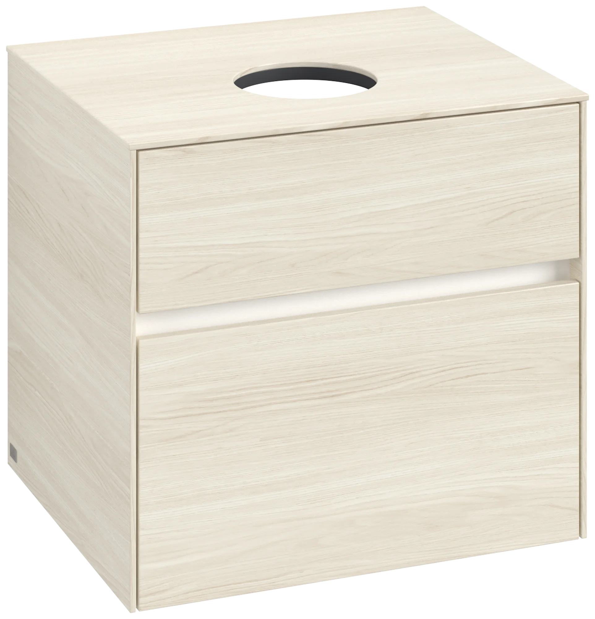 Villeroy & Boch Waschbeckenunterschrank Collaro, Eckig White Oak, 500x548x600mm, mittige Wanneneinbauposition, 2 Auszüge mit Antirutsch-Boden Villeroy & Boch Waschbeckenunterschrank Collaro, Eckig White Oak, 500x548x600mm, mittige Wanneneinbauposition, 2 Auszüge mit Antirutsch-Boden