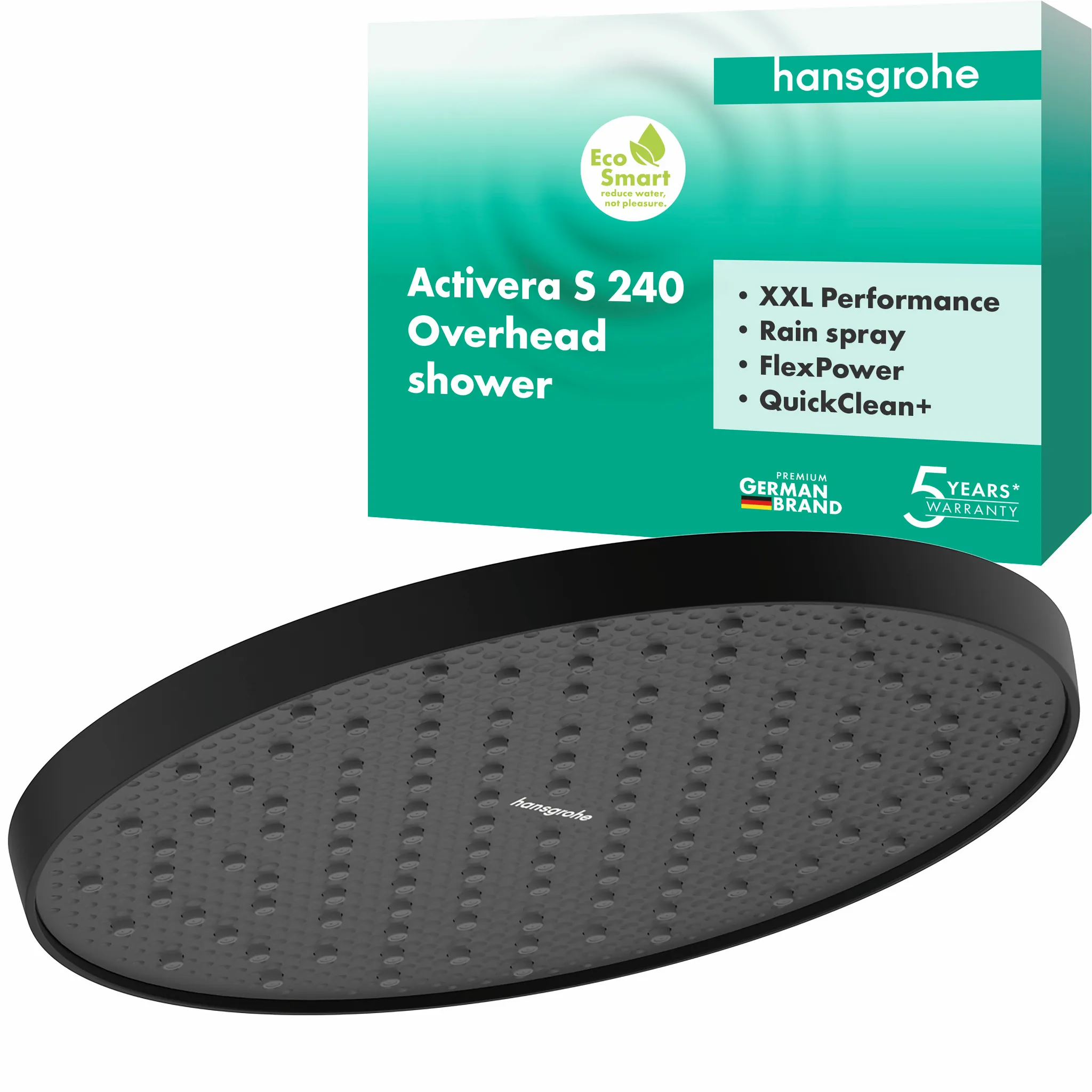 Hansgrohe Activera S Kopfbrause 240 1jet EcoSmart, Mattschwarz Hansgrohe Activera S Kopfbrause 240 1jet EcoSmart, Mattschwarz