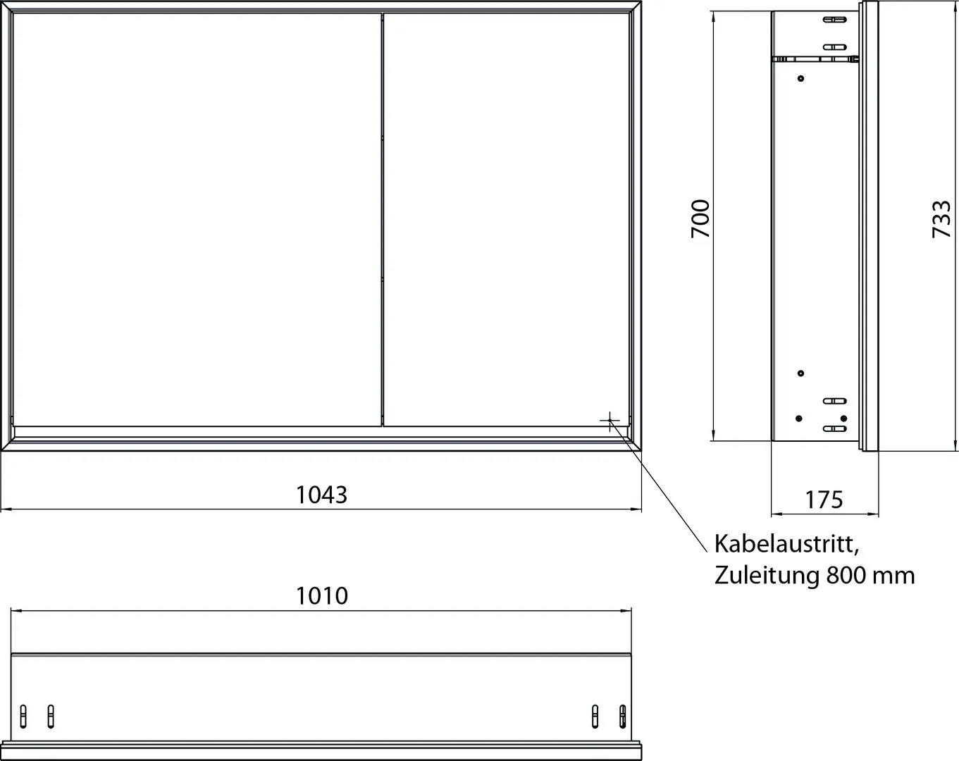 emco Spiegelschrank „loft“ 104,3 × 73,3 × 17,5 cm