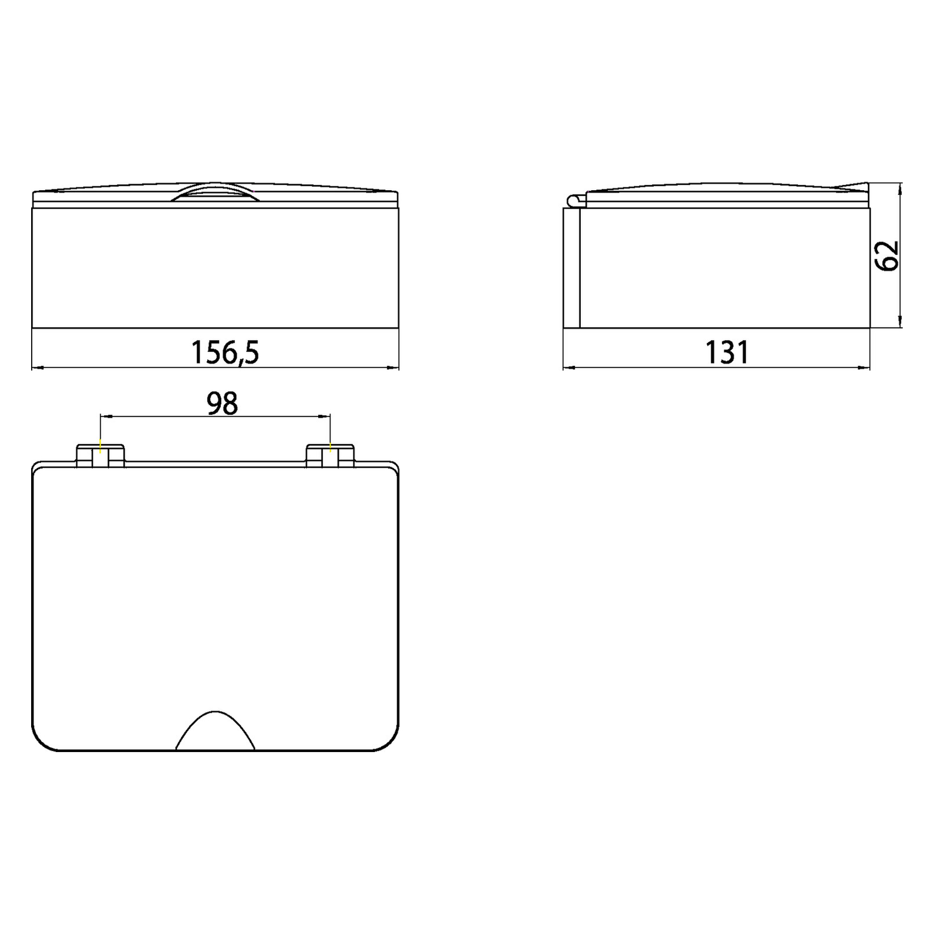 emco Feuchtpapierhalter „system 2“ 15,7 × 13,1 × 6,2 cm in chrom, Befestigung verdeckt