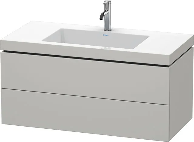 Duravit Möbelset c-shaped Set wandhängend wandhängend „L-Cube“ 100 × 50 × 48 cm Betongrau Matt