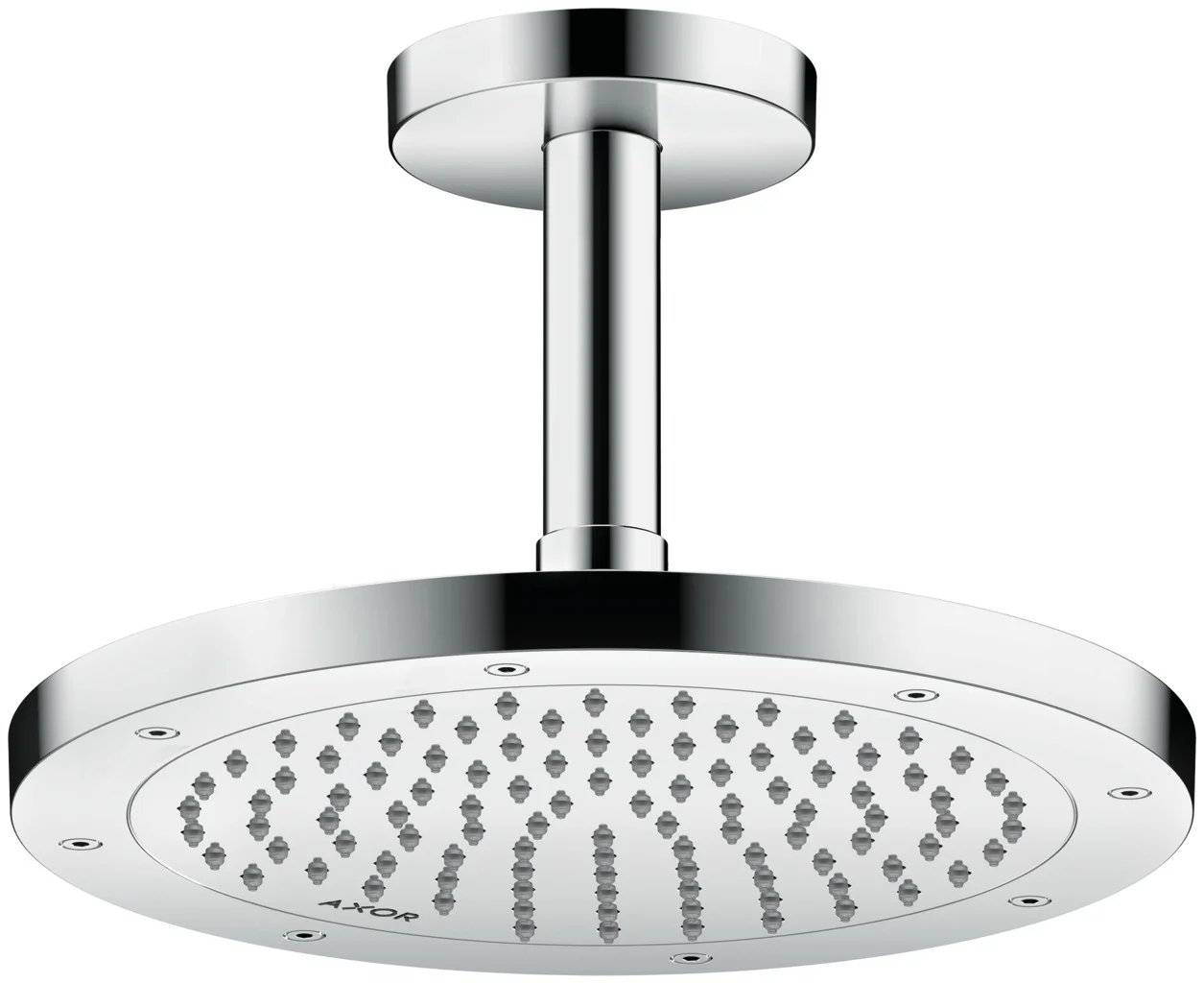 Hansgrohe AXOR ShowerSolutions Kopfbrause 245 1jet EcoSmart Chrom, 245 mm, verstellbarer Winkel, abnehmbar zur Reinigung, G 1/2 Anschluss