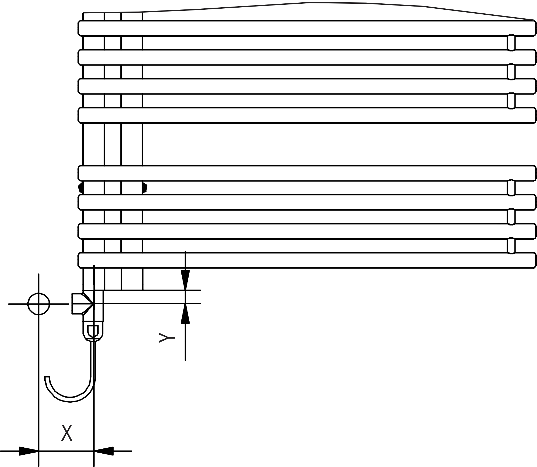 Kermi Design-Heizkörper „Diveo®“ 45 × 94 cm in Weiß Kermi Design-Heizkörper „Diveo®“ 45 × 94 cm in Weiß