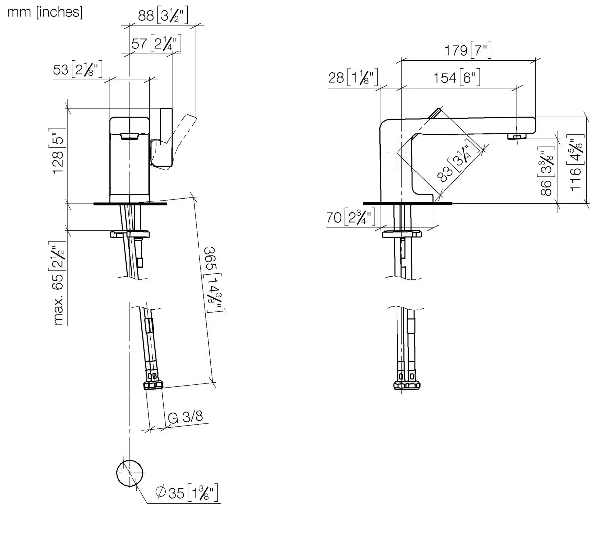 Waschtisch-Einhandbatterie ohne Ablaufgarnitur LULU Chrom 33521710 Waschtisch-Einhandbatterie ohne Ablaufgarnitur LULU Chrom 33521710