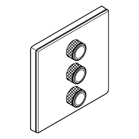 3-fach Unterputzventil Grohtherm SmartControl 29158, Fertigmontageset für Rapido SmartBox, Wandrosette eckig, moon white 3-fach Unterputzventil Grohtherm SmartControl 29158, Fertigmontageset für Rapido SmartBox, Wandrosette eckig, moon white