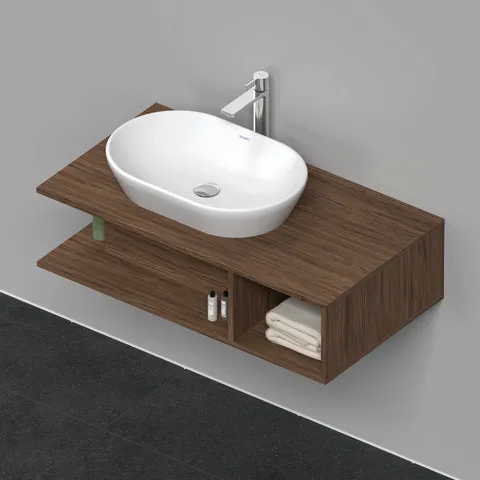 Duravit Waschtischunterschrank wandhängend „D-Neo“ 100 × 26 × 55 cm Nussbaum Dunkel