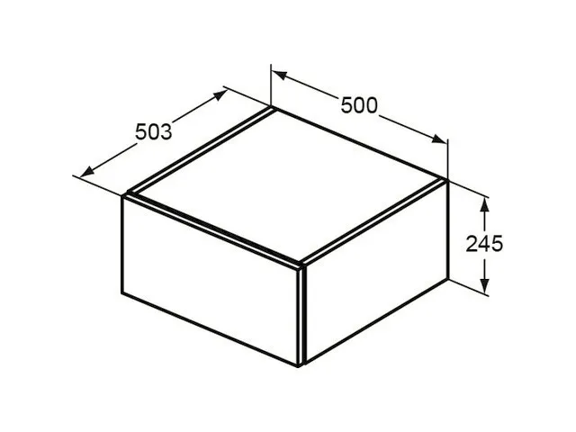 Ideal Standard Auszugsfront Adapto, Pinie hell Dekor, für Unterschrank 500 mm