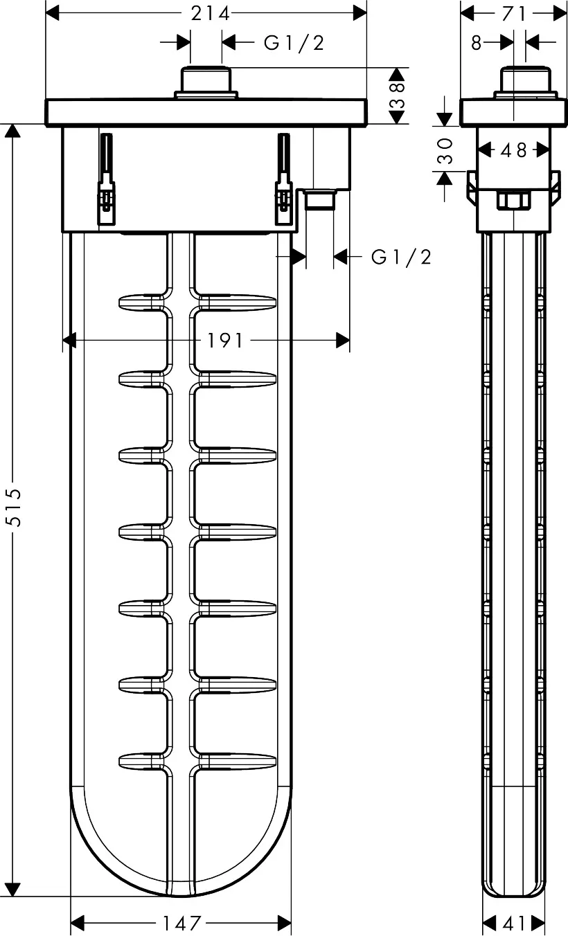 Wannenrandset sBox oval Axor chrom Wannenrandset sBox oval Axor chrom