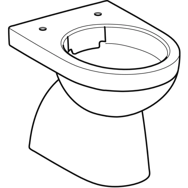 Stand-Tiefspül-WC „Renova“ 35,5 × 40 × 54 cm in weiß alpin, ohne Spülrand