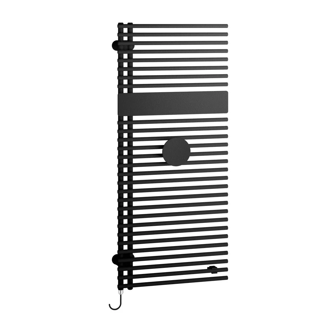 Kermi Design-Elektroheizkörper „Credo® Half® round-E“ in Schwarz Soft