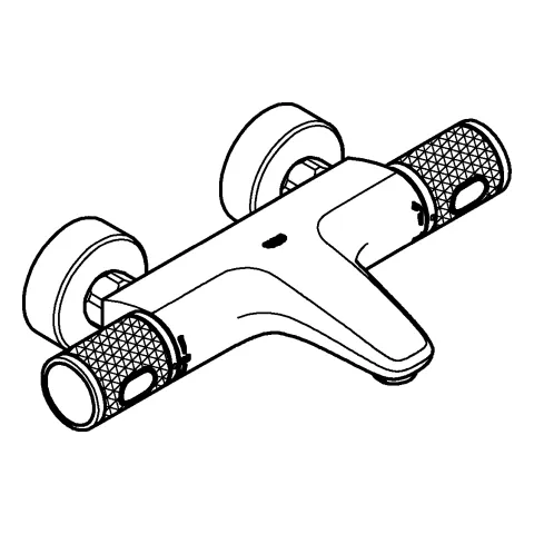 Grohe Grohtherm 1000 Performance Thermostat-Wannenbatterie Wandmontage chrom Grohe Grohtherm 1000 Performance Thermostat-Wannenbatterie Wandmontage chrom