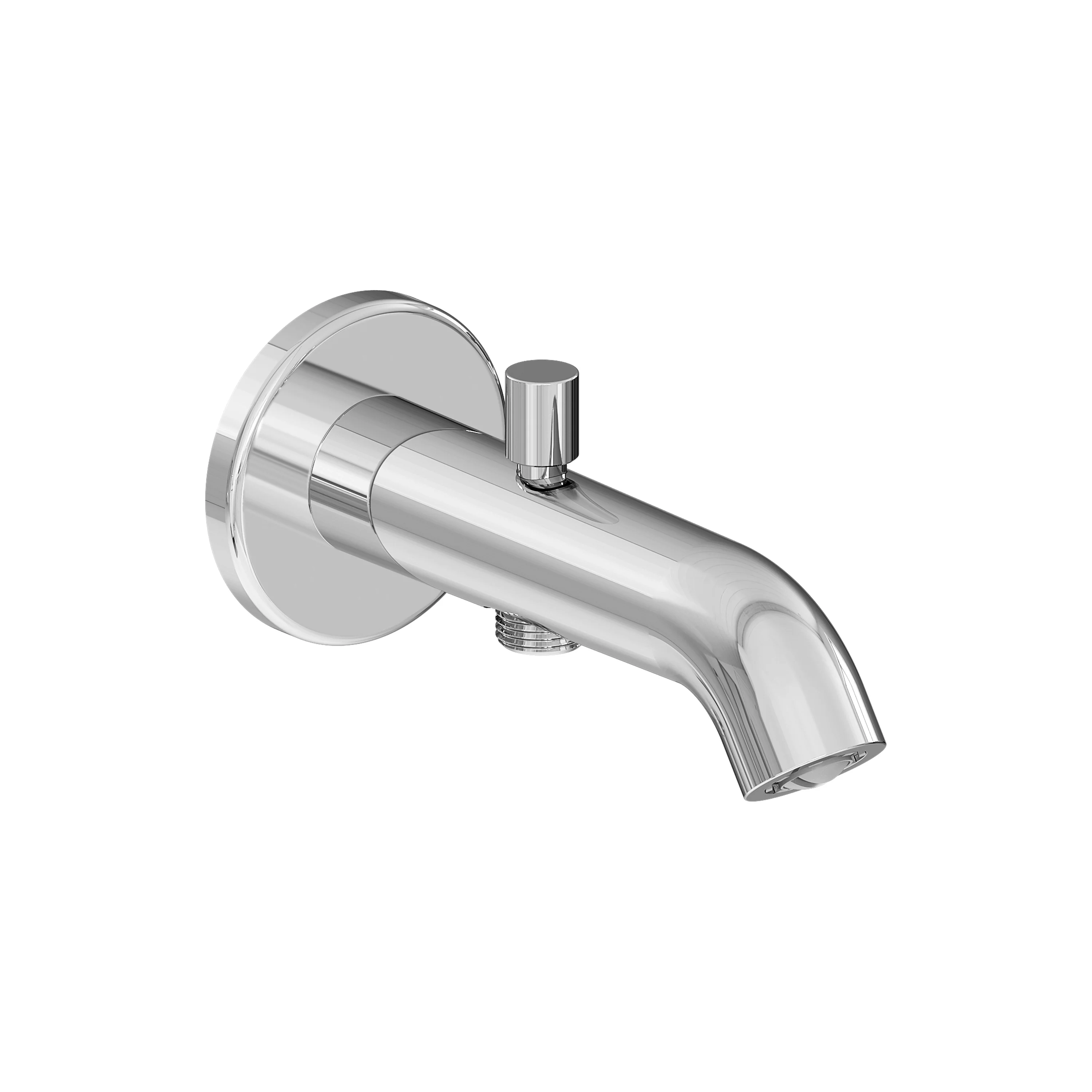 Minimax Round Wanneneinlauf mit Brauseabgang Ausladung Auslauf 17 cm Aufputzmontage Chrom