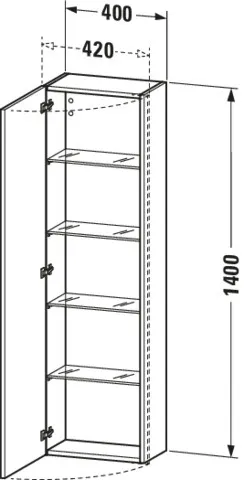 Duravit Hochschrank „DuraStyle“ 40 × 140 × 24 cm