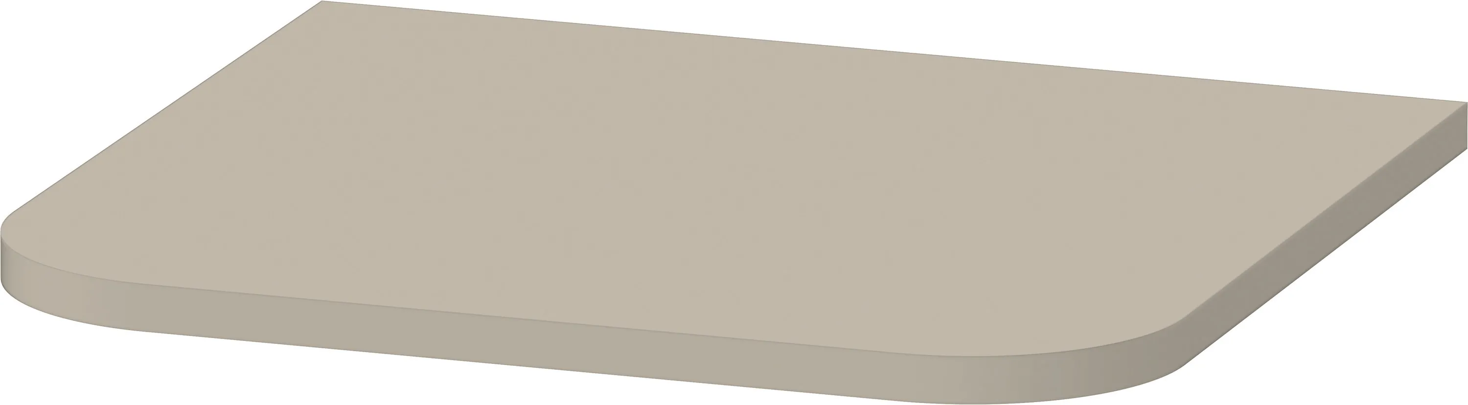 Duravit Abdeckplatte „Happy D.2 Plus“ 40,3 × 36,4 × 1,6 cm in Taupe Seidenmatt Farbe: Taupe Seidenmatt / Oberfläche: Lack