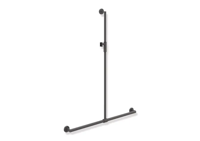 HEWI Duschhandlauf System 900 PG56, Edelstahl, pulverbeschichtet, Dunkelgrau Perlglimmer tiefmatt