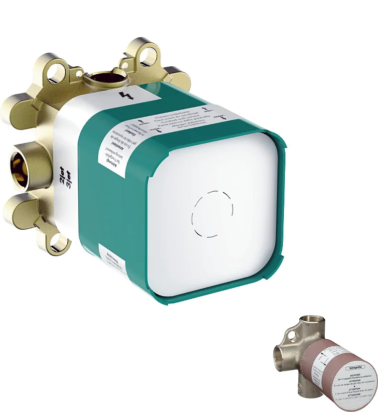 Hansgrohe AXOR ShowerSolutions Grundkörper für Kopfbrause mit Brausearm – inkl. Styropor-Ummantelung als Platzhalter, schallentkoppelt, Anschluss Rp 1/2