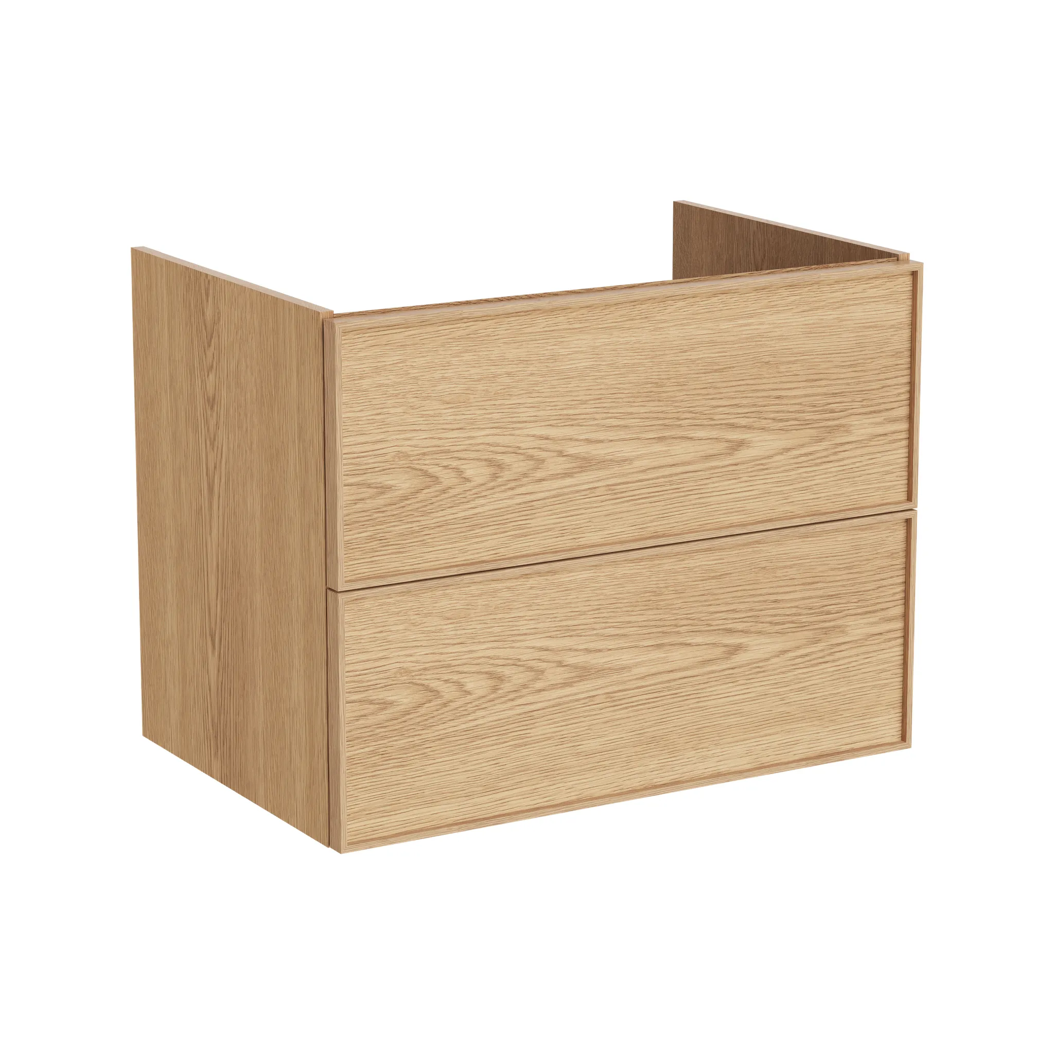 New Metropole Edge Waschtischunterschrank mit 2 Vollauszügen 78 x 52 x 60 cm (BxTxH) Echtholzfurnier Eiche Hell New Metropole Edge Waschtischunterschrank mit 2 Vollauszügen 78 x 52 x 60 cm (BxTxH) Echtholzfurnier Eiche Hell