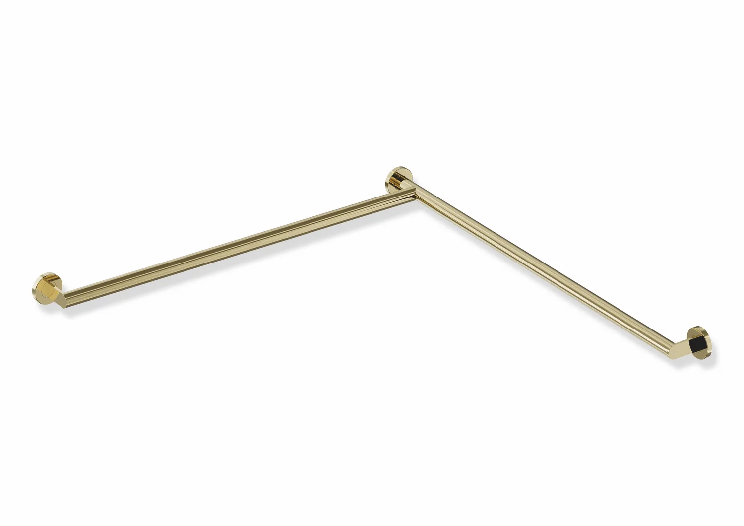 Dusch-, Wannenhandlauf des Systems 900, Edelstahl, PVD, waagerechte Längen 965 mm, D: 32 mm, Ausführung links, in Farbe CK (Messing glänzend)