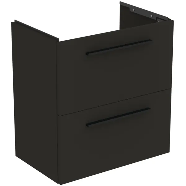 Ideal Standard Möbelwaschtischunterschrank i.life S 2 Auszüge 600x375x630mm Carbongrau matt Ideal Standard Möbelwaschtischunterschrank i.life S 2 Auszüge 600x375x630mm Carbongrau matt