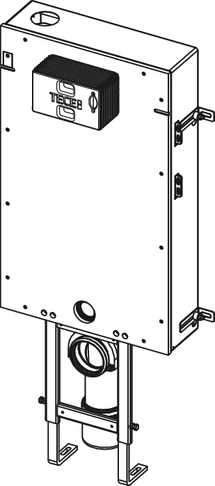 TECEbox WC-Modul mit Uni-Spülkasten, mit verfliesungsfähiger Frontverkleidung, Bauhöhe 1110 mm