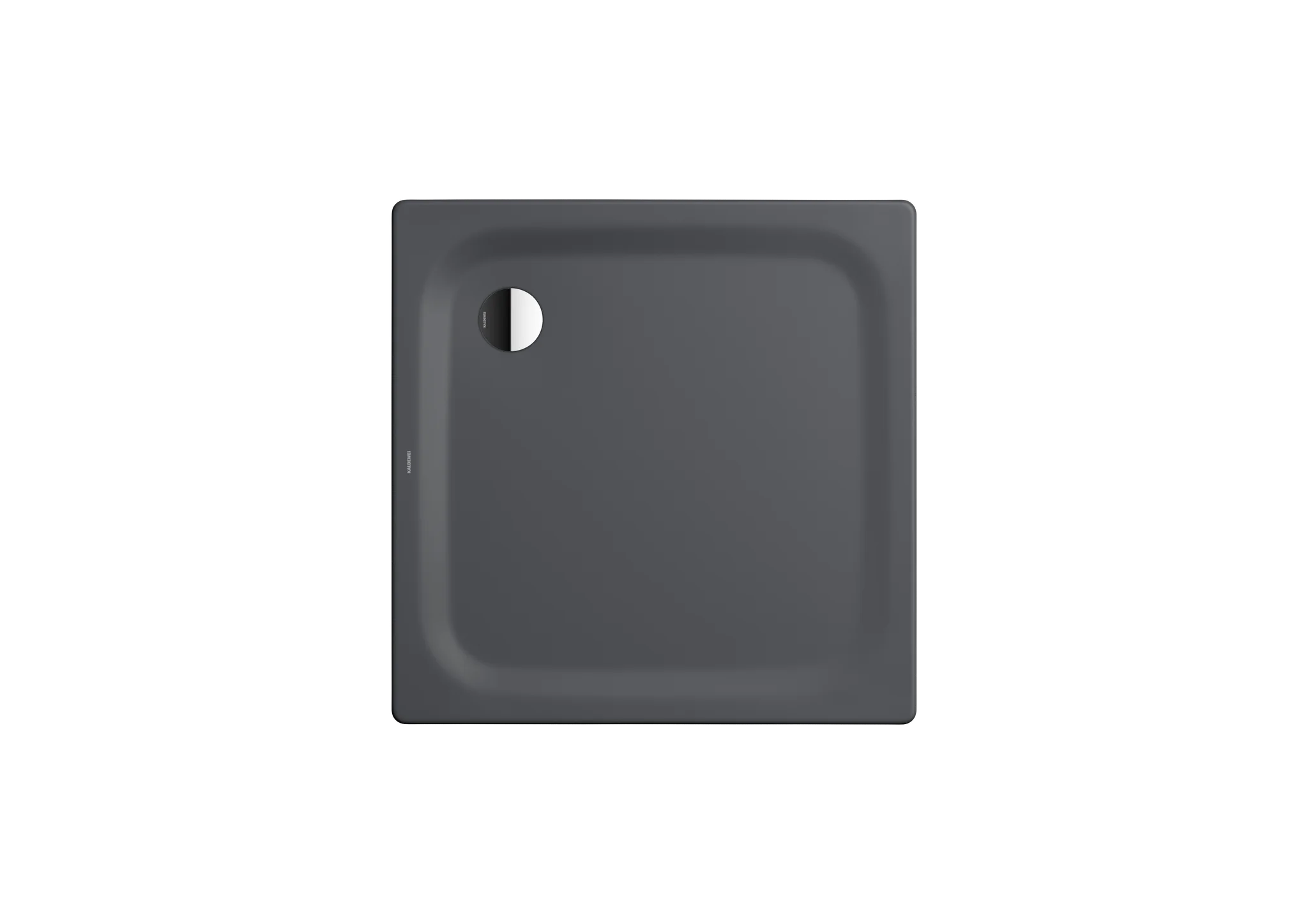 Kaldewei SUPERPLAN CLASSIC Duschfläche 1000x1000 mm, cool grey 80, bodengleich, Eckablauf, 25 mm tief