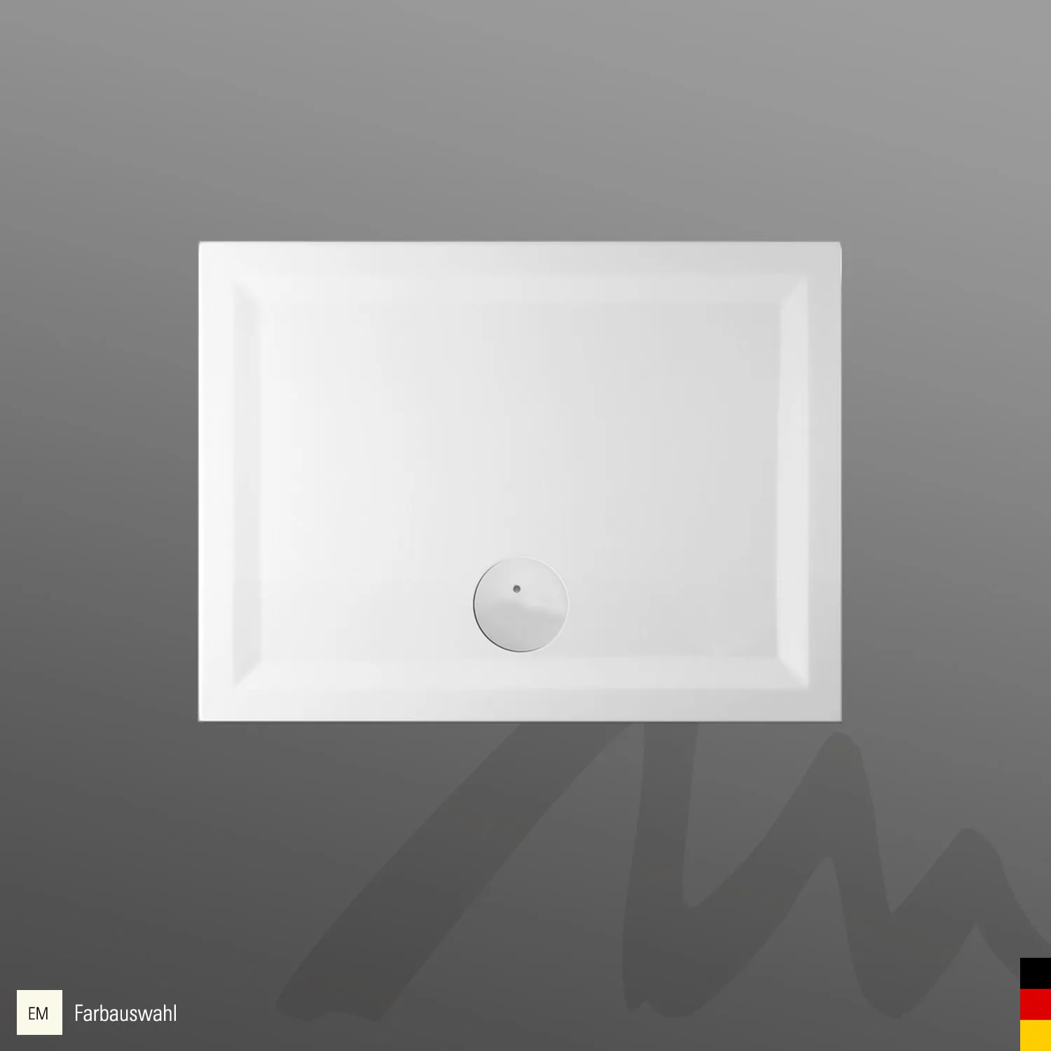 Mauersberger Duschwanne „litop“ 1000 × 750 mm in Edelweiß (matt)