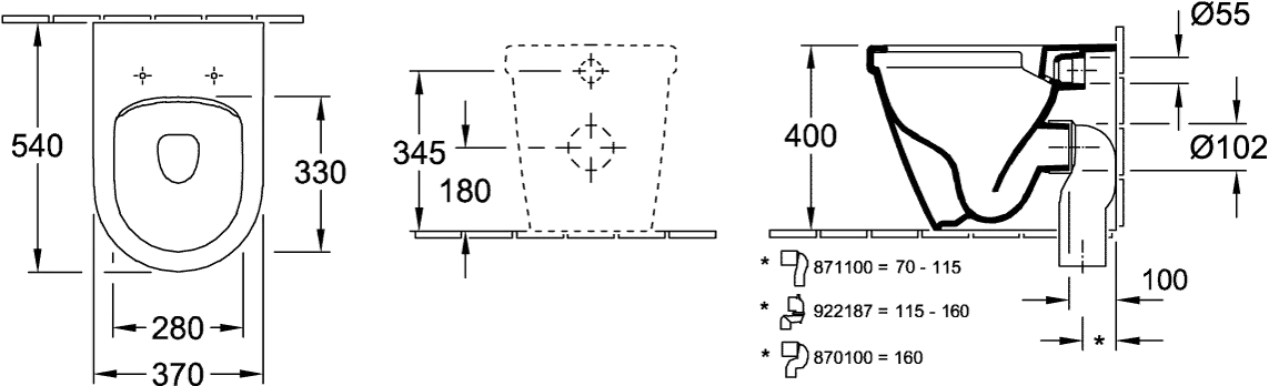 Stand-Tiefspül-WC DirectFlush „Architectura“ 37 × 40 × 54 cm in Weiß Alpin, ohne Spülrand, Abgang waagerecht Stand-Tiefspül-WC DirectFlush „Architectura“ 37 × 40 × 54 cm in Weiß Alpin, ohne Spülrand, Abgang waagerecht