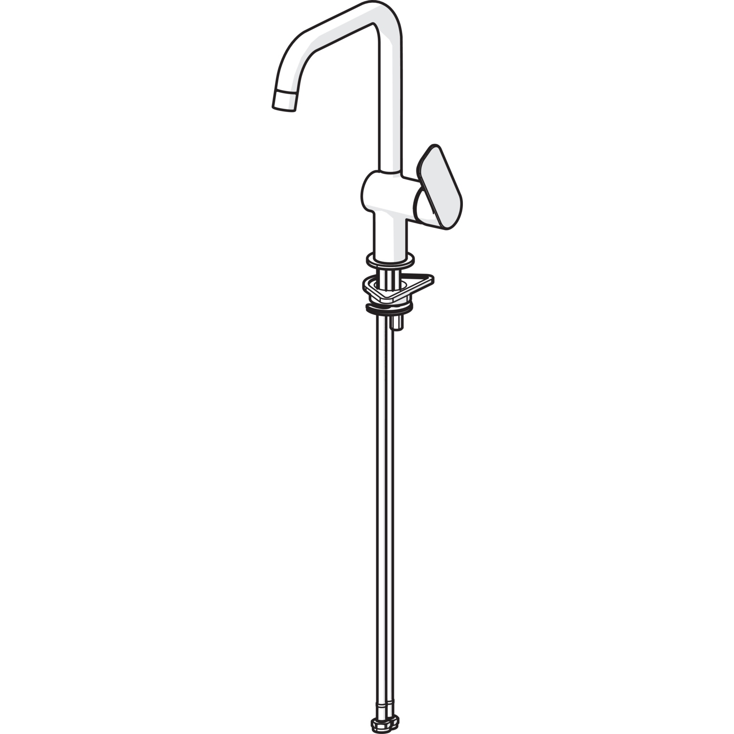Hansa Einhand-Küchenarmatur „Basic“ Ausladung 200 mm in chrom Hansa Einhand-Küchenarmatur „Basic“ Ausladung 200 mm in chrom
