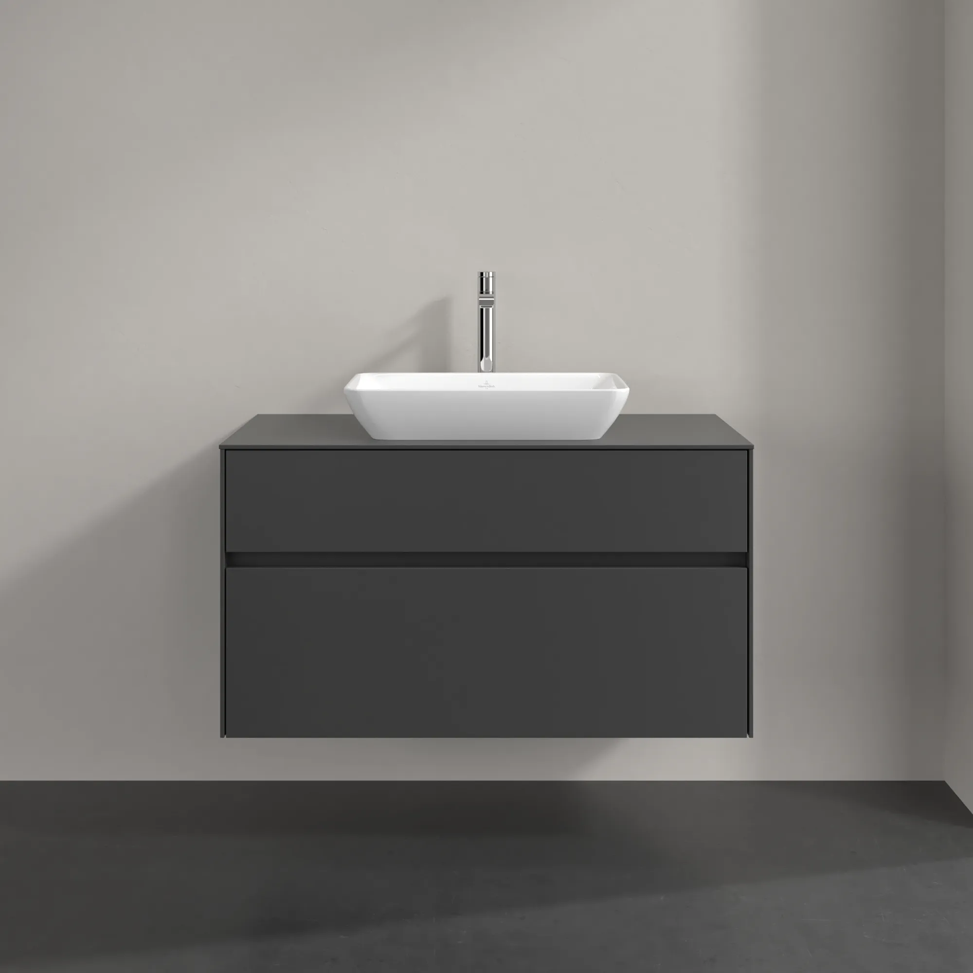 Villeroy & Boch Waschtischunterschrank „Collaro“ 1000 × 548 × 500 mm Graphite, ohne Beleuchtung, für Becken mittig Villeroy & Boch Waschtischunterschrank „Collaro“ 1000 × 548 × 500 mm Graphite, ohne Beleuchtung, für Becken mittig