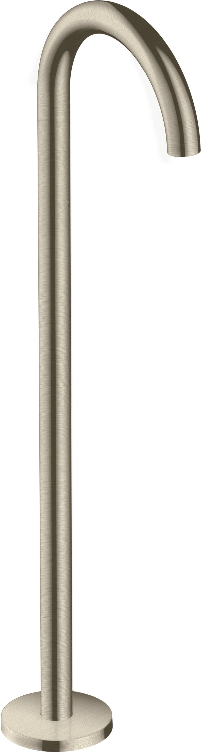Hansgrohe AXOR Uno Wanneneinlauf gebogen bodenstehend Brushed Nickel Ausladung 226 mm freistehende Montage maximale Durchflussmenge 18 l/min Normalstrahl Hansgrohe AXOR Uno Wanneneinlauf gebogen bodenstehend Brushed Nickel Ausladung 226 mm freistehende Montage maximale Durchflussmenge 18 l/min Normalstrahl