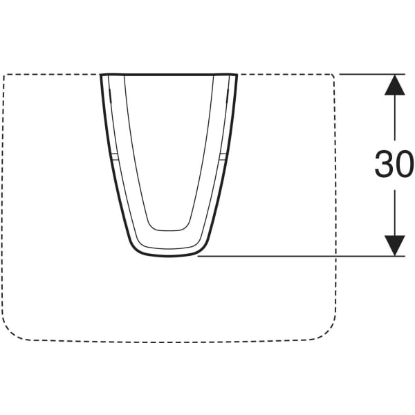 Halbsäule für Waschtisch „Renova Plan“ in weiß alpin