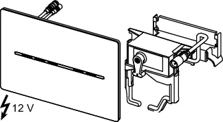 TECEsolid WC-Elektronik mit berührungsloser Auslösung, 12 V-Netz, weiß matt