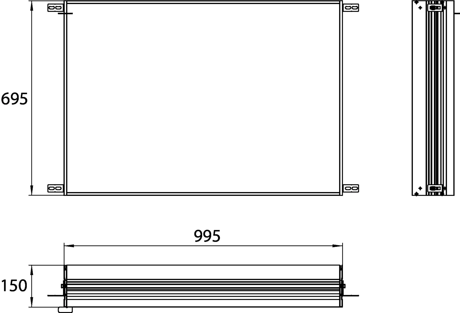 emco Unterputz-Einbaurahmen für Spiegelschrank „asis evo“ 99,5 × 69,5 × 15 cm