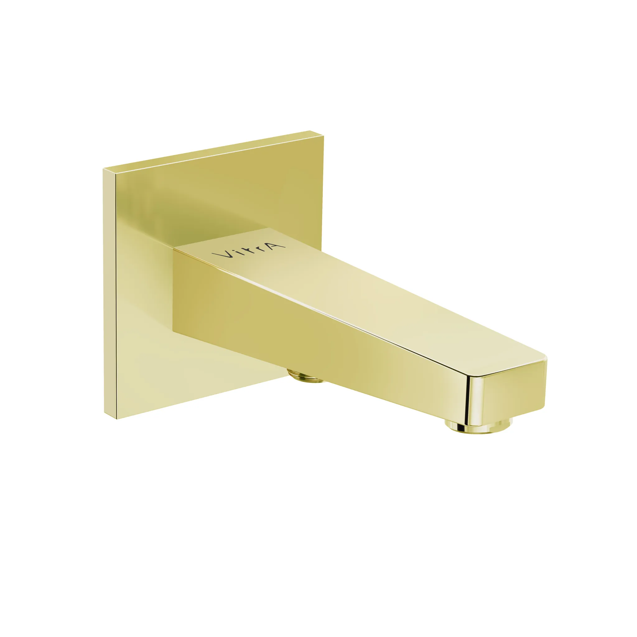 VitrA Flow Square Wanneneinlauf Ausladung Auslauf 16 cm Aufputzmontage Gold Soft VitrA Flow Square Wanneneinlauf Ausladung Auslauf 16 cm Aufputzmontage Gold Soft