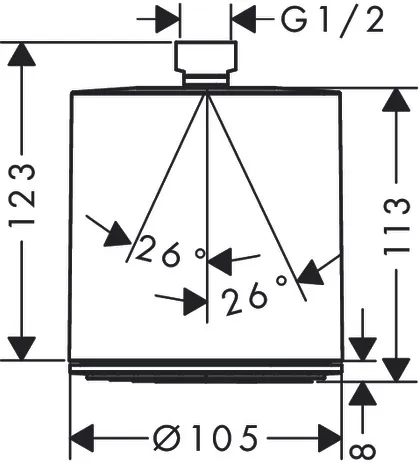 Kopfbrause Pulsify 105 1jet chrom Kopfbrause Pulsify 105 1jet chrom