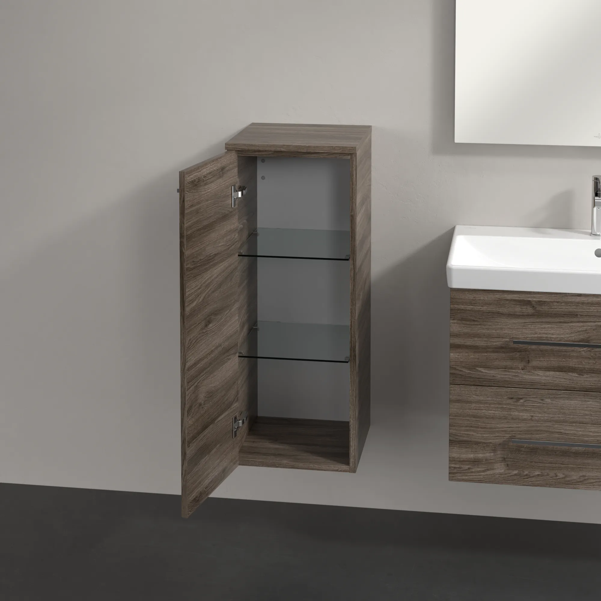 Villeroy & Boch Avento Seitenschrank A89500, 350 x 890 x 405 mm, links