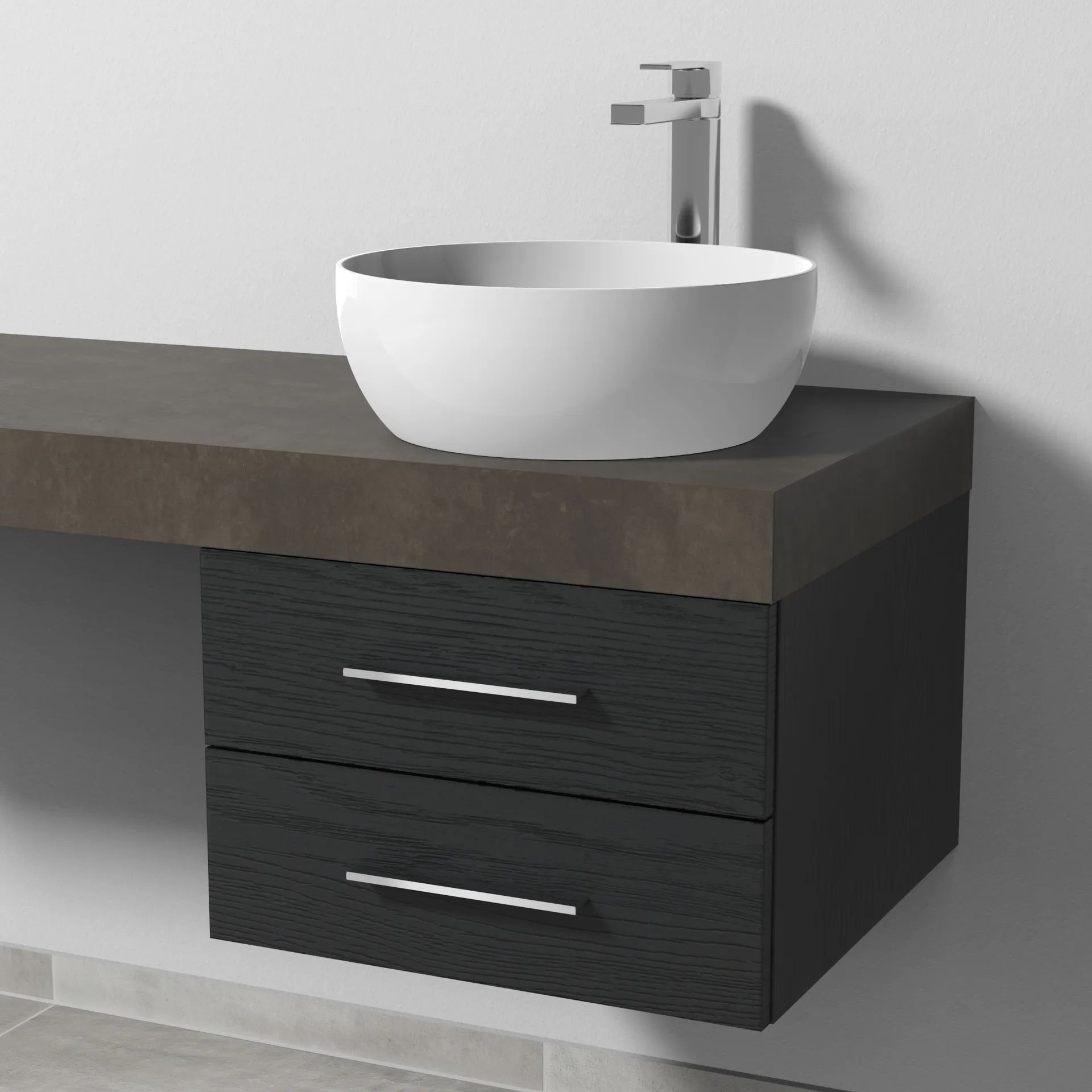 Sanipa Waschtischunterschrank „2morrow“ 500 × 340 × 520 mm in Black Oak