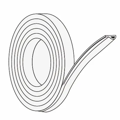 Schallschutz Hohlraumprofil aus Moosgummi für Urinale Schallschutz Hohlraumprofil aus Moosgummi für Urinale