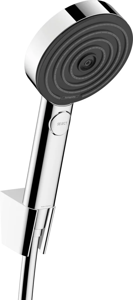 Hansgrohe Pulsify Select S Brausehalterset 105 mm, 3 Strahlarten, Chrom, Brauseschlauch 160 cm